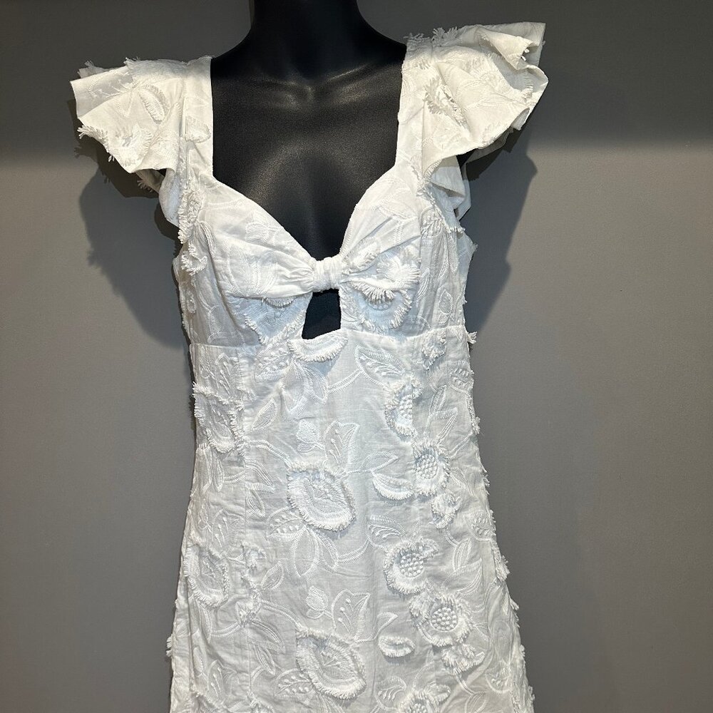 Small, White, Cotton Mini Dress